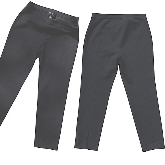 St. John Caviar Collection High Rise Cropped Knit Pant - Picture 2 of 13